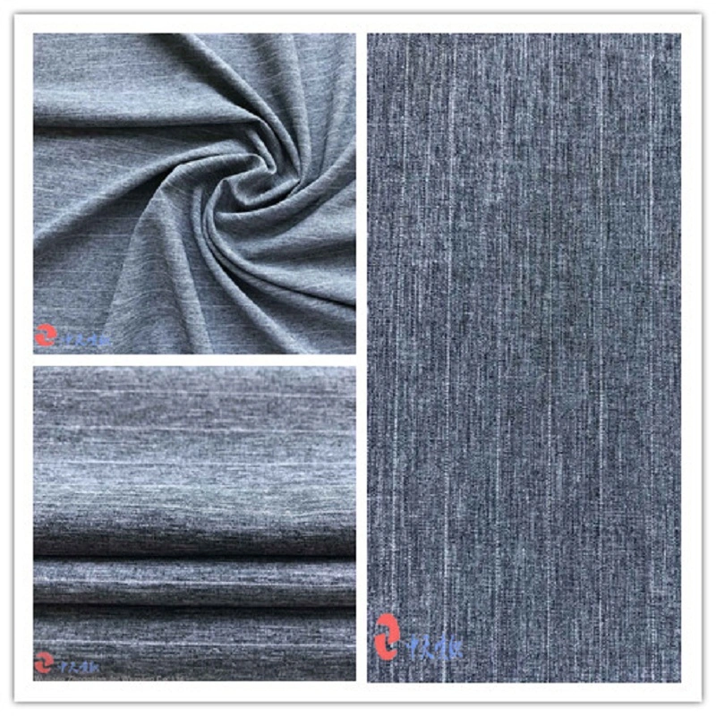 Cationic Striped Jacquard Polyester Spandex Stretch Fabric for Garment
