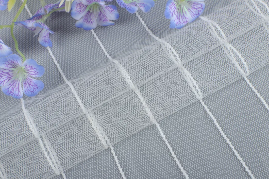 Horizontal Striped Mesh Fabric Lace Fabric Wholesale Clothing Accessories