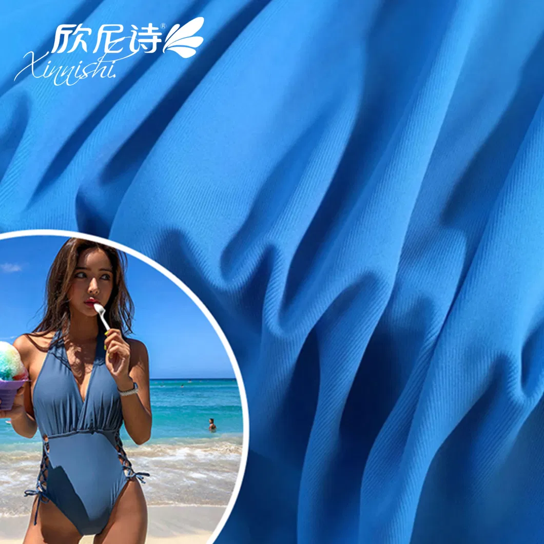 85%Polyester 15%Spandex Fabric 4 Way Stretch Swimwear Fabric for Bikini