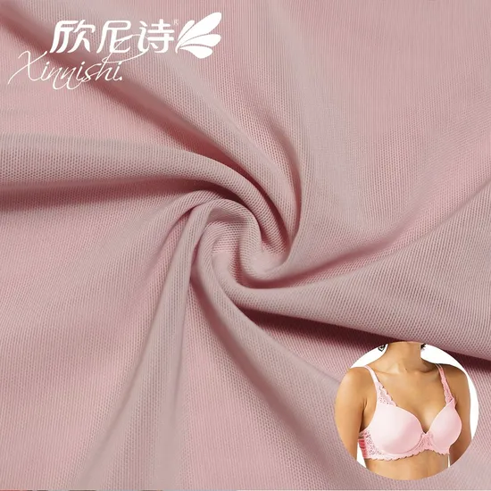 4 Way Stretch 93% Polyester 7% Spandex Knitted Lingerie Mesh Fabric 
