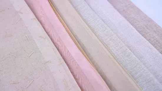 Hot Selling Cheap Organza Imitation Linen Curtain Fabric Upholstery Fabric