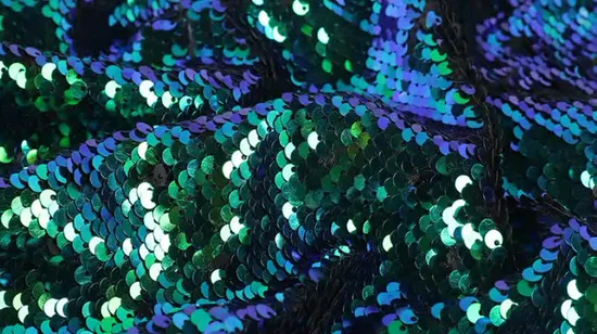 Yigao Textile Multicolor Striped Diamond Bead Embroidered Fashion Fabric 