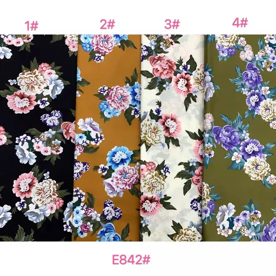 Shaoxing Textile Fashion Floral Pattern Woven Viscose Rayon Printed 100% Rayon Fabric 