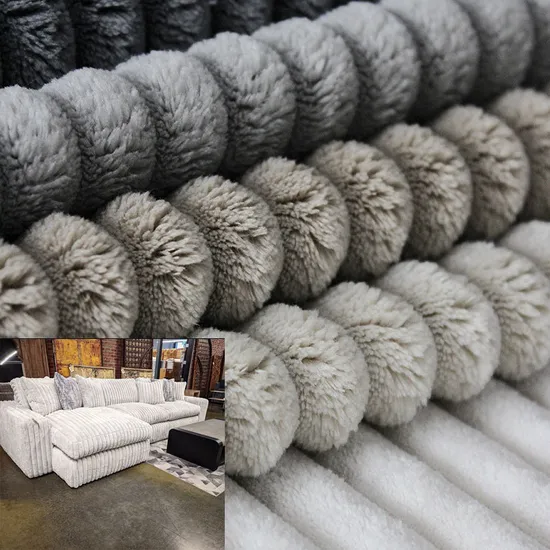Super Soft 1.5 Corduroy Chenille Solid Striped Polyester Sofa Fabric Cousion Furniture for Chair Home Textile 