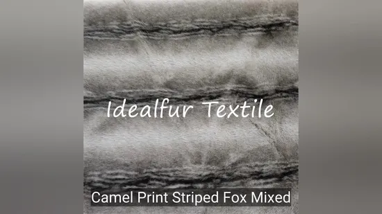 Luxurious Camel Striped Faux Fur Fabric for Stylish Designs 