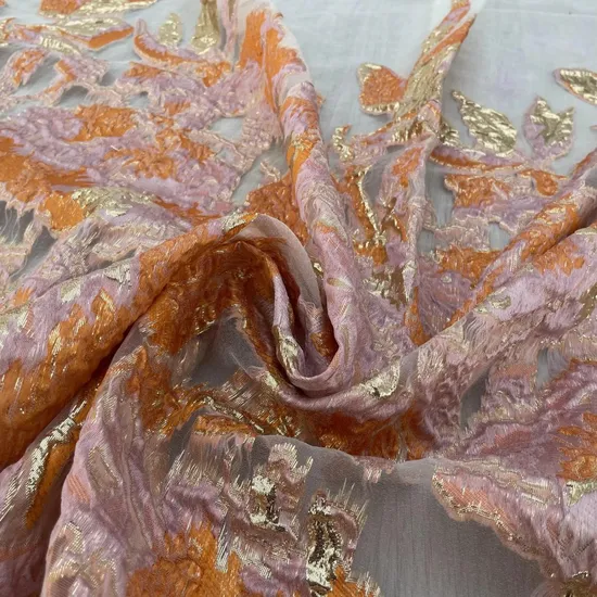 Shining Beautiful Dress Fabric Evening Dress Fabric Organza Fabric and Jacquard Fabric 