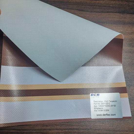Waterproof Outdoor Color Striped Tarpaulin PVC Awning Fabric PVC Strip Tarpaulin